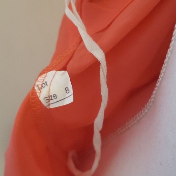 Dawn Joy peach sheer dress with embroidered accent - Picture 4 of 8